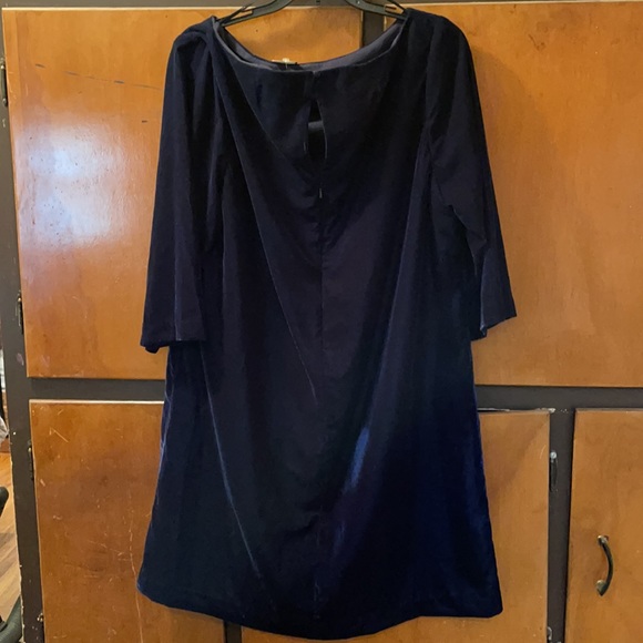 BR Blue Velvet Shift Dress - size 16 - Picture 6 of 6